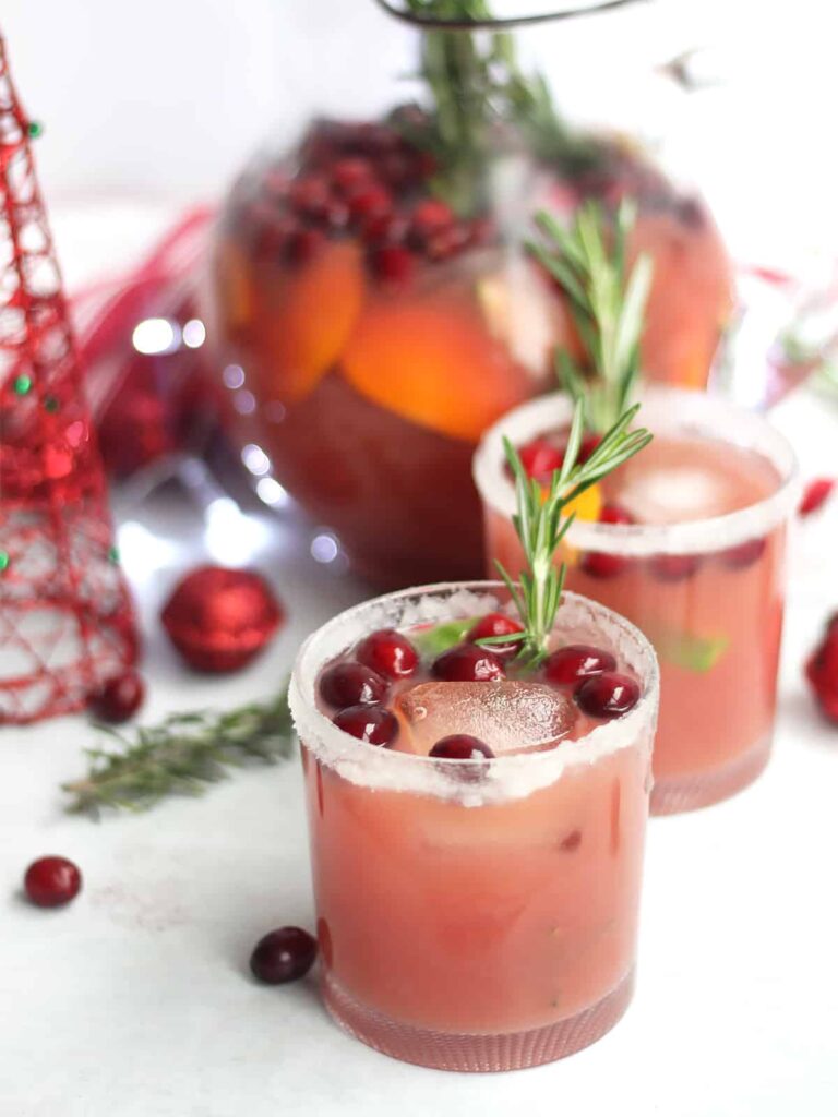Cranberry orange ginger mocktail