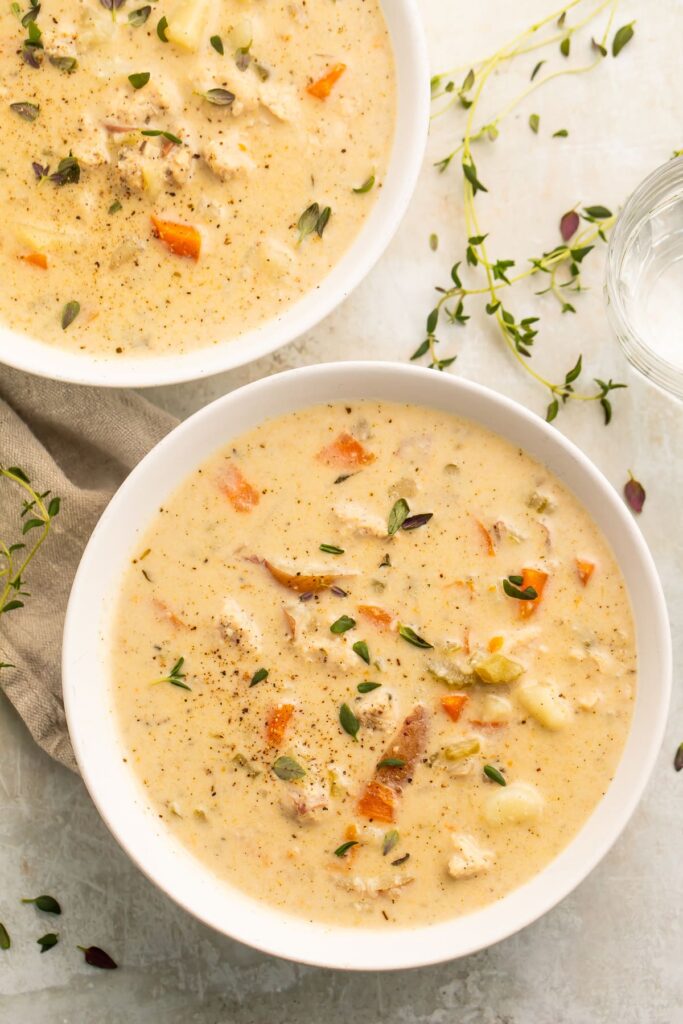 instant pot chicken pie soup gluten free healthy recipe christmas