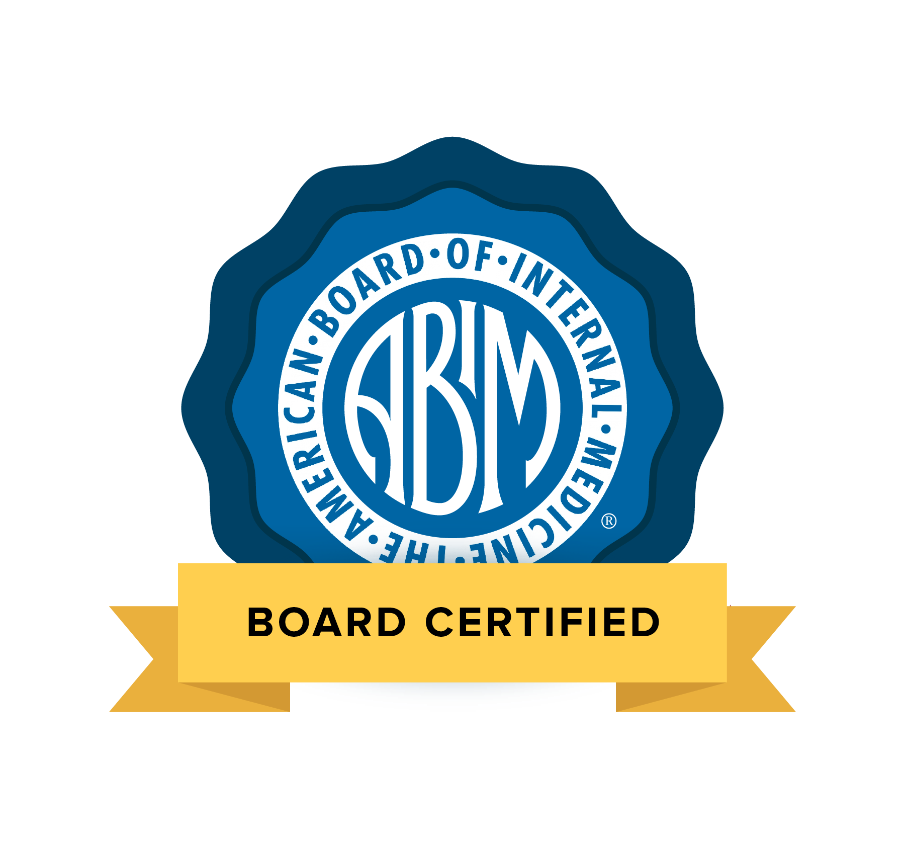 ABIM Board Certified physician Digital badge for Dr. Ashley Maltz